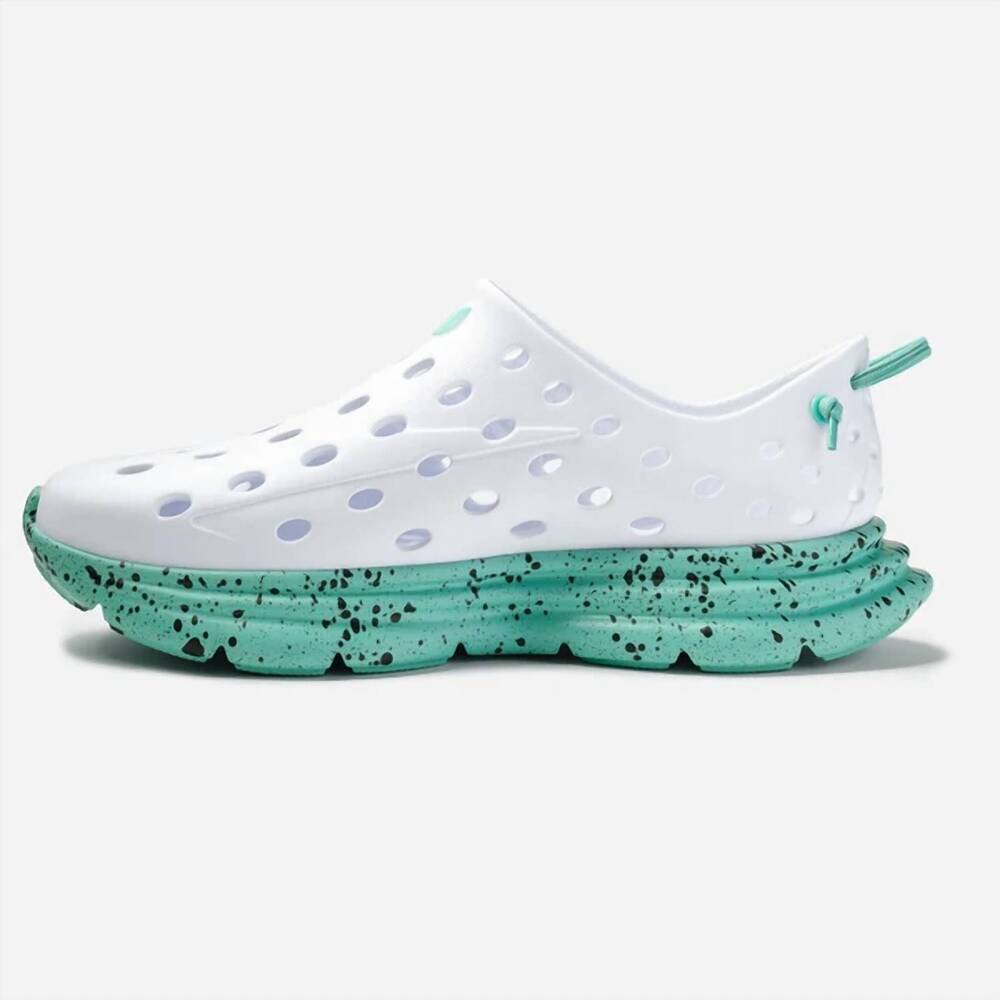NEW KANE FOOTWEAR revive unisex active recovery shoe in white / electric teal sp